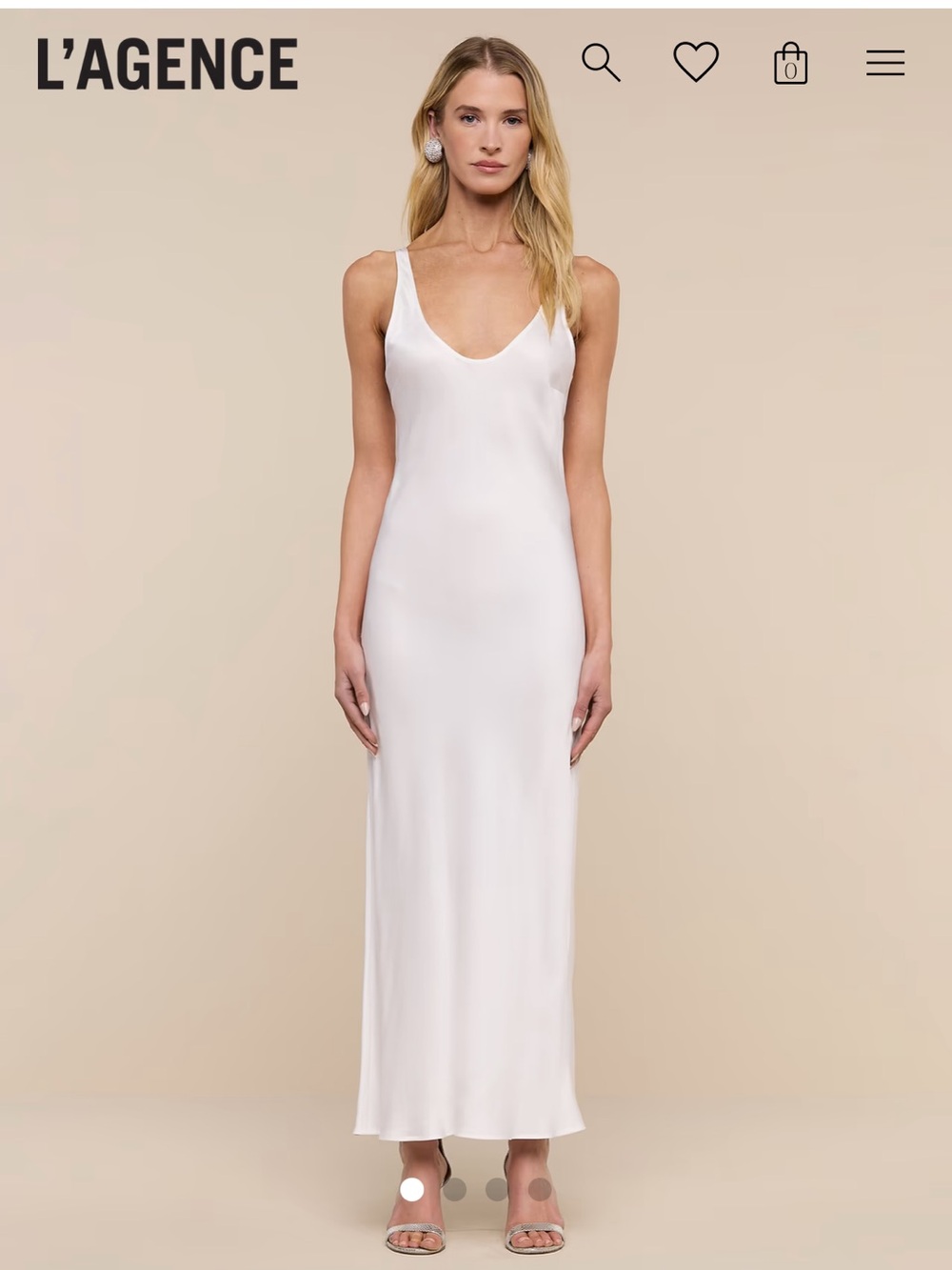 L'AGENCE Akiya Satin Maxi Dress
